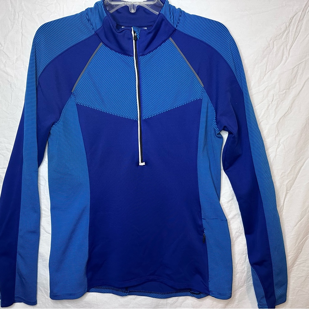 Athleta Blue Half Zip Athletic Pullover Jacket Size Large